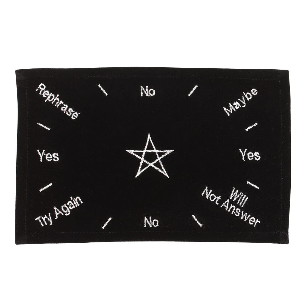 Embroidered Pentacle Pendulum Mat | Pendulum Mat | Divination Tools | Decision Maker | Altar Cloth