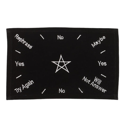 Embroidered Pentacle Pendulum Mat | Pendulum Mat | Divination Tools | Decision Maker | Altar Cloth