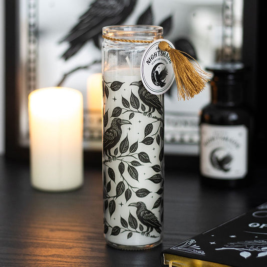 Mystic Raven Deadly Nightshade Tube Candle | Cottagecore | Goth