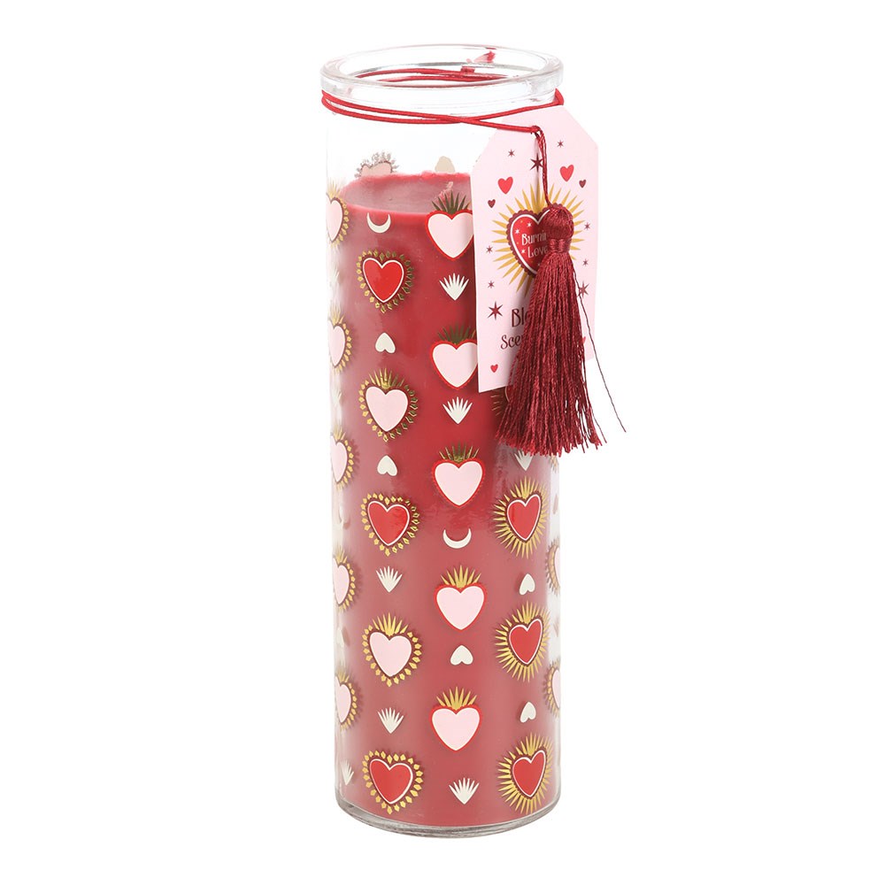 Sacred Heart Print  Tube Candle | Black Fig Scent | Valentines Gift | Love Magic