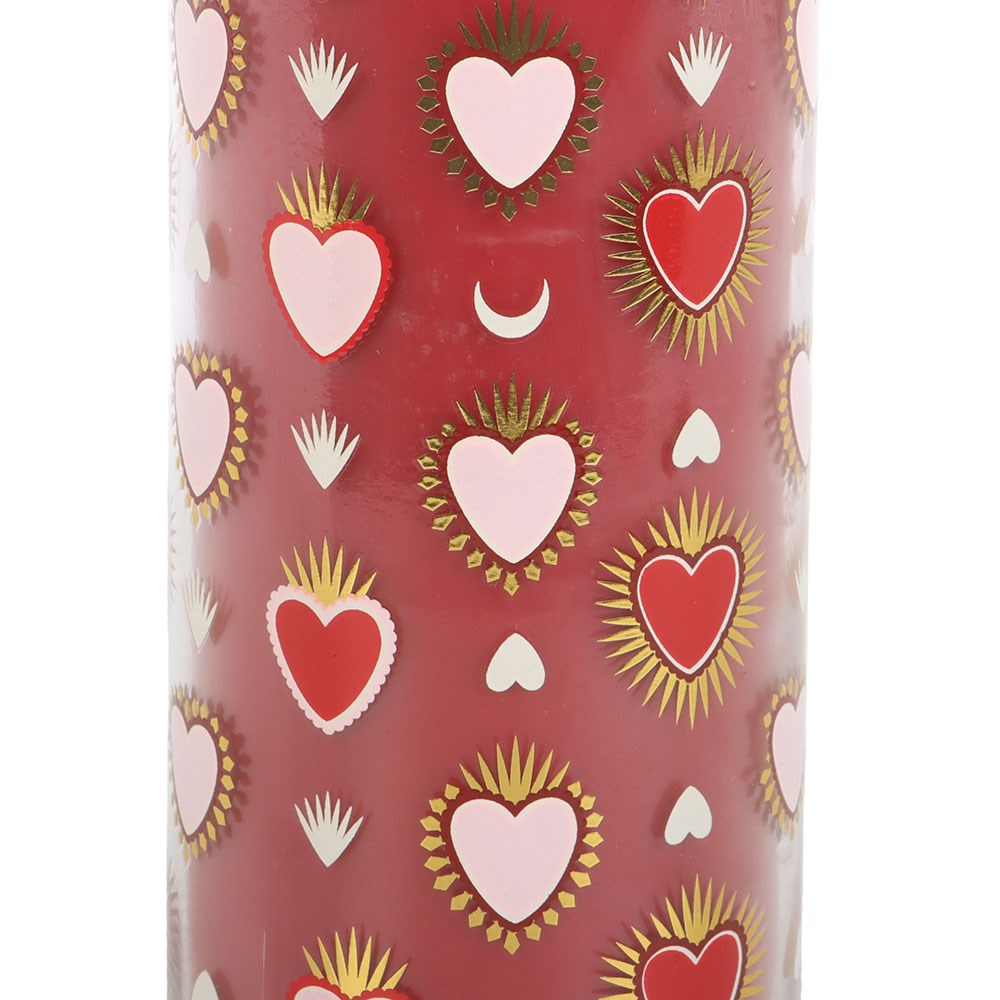 Sacred Heart Print  Tube Candle | Black Fig Scent | Valentines Gift | Love Magic