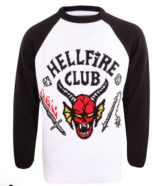 Official Hellfire Club Knitted Jumper | Stranger Things Sweater for Fans