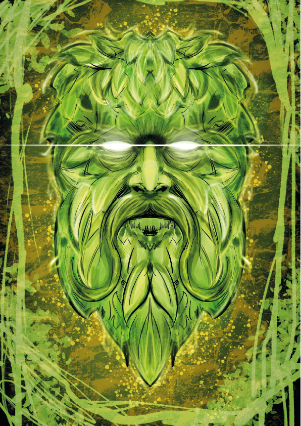 Green Man A4 Print | Beautiful Bold Designs | Mystical A4 Print Range