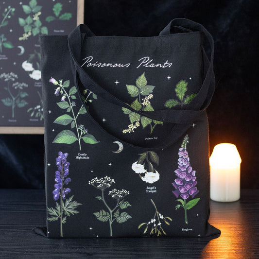 Poisonous Plants Polycotton Tote Bag | Witchy Gift | Cottagecore