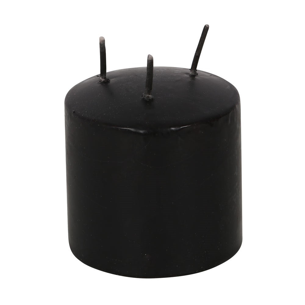 Vampire Blood Pillar Candle | Black Candle That Bleeds When Lit | Goth Decor | Altar Candles