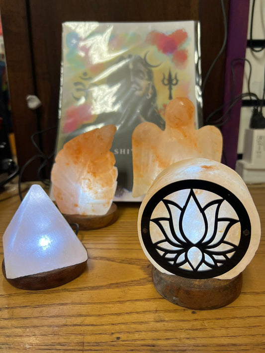 Himalayan Rock Salt Lamp | Table Top USB Connection | Multiple Designs |