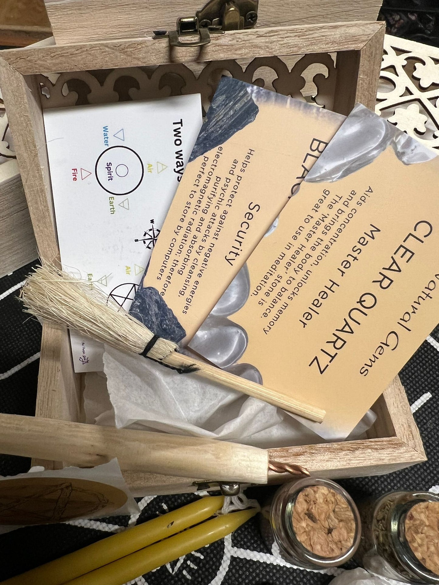 Witch-on-the-Go Travel Altar | Portable Mini Discreet Altar Kit in a Decorative Wood Box