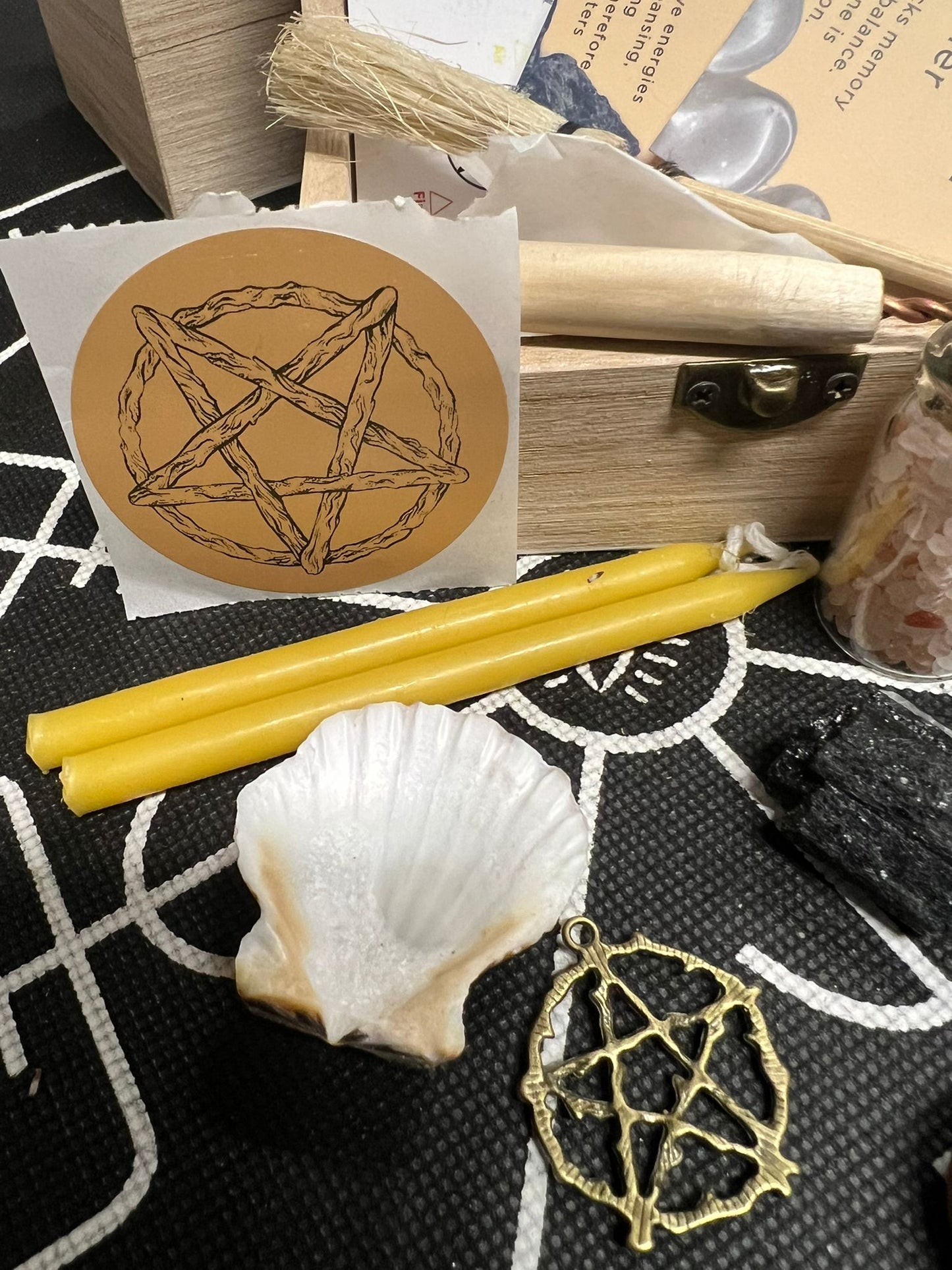 Witch-on-the-Go Travel Altar | Portable Mini Discreet Altar Kit in a Decorative Wood Box