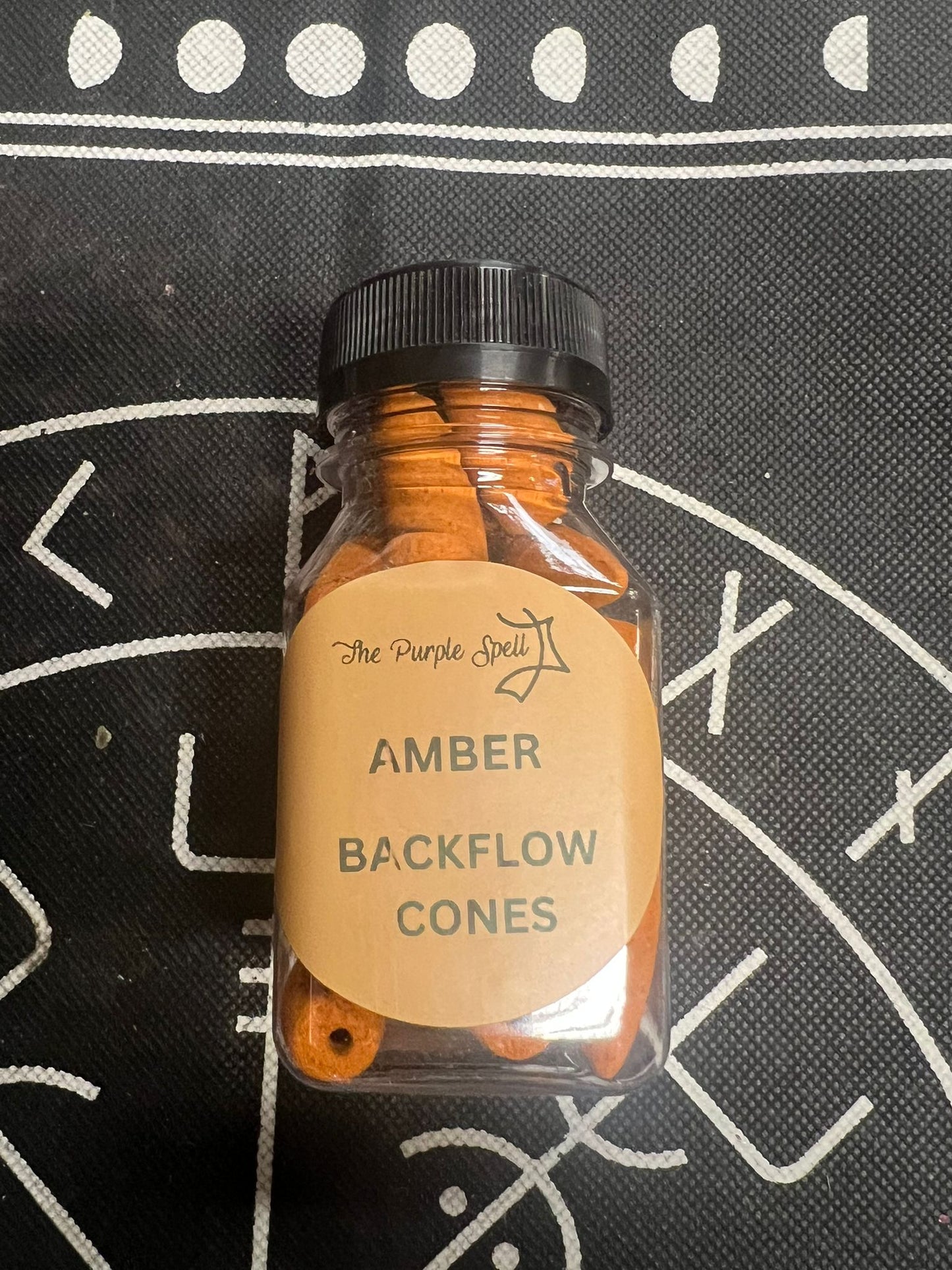 Back Flow Incense Cones | Amber | Approx 23 Cones | Home Fragrance