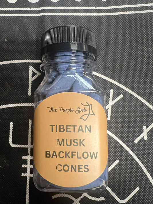 Back Flow Incense Cones | Tibetan Musk | Aprox 23 cones | Home Fragrance