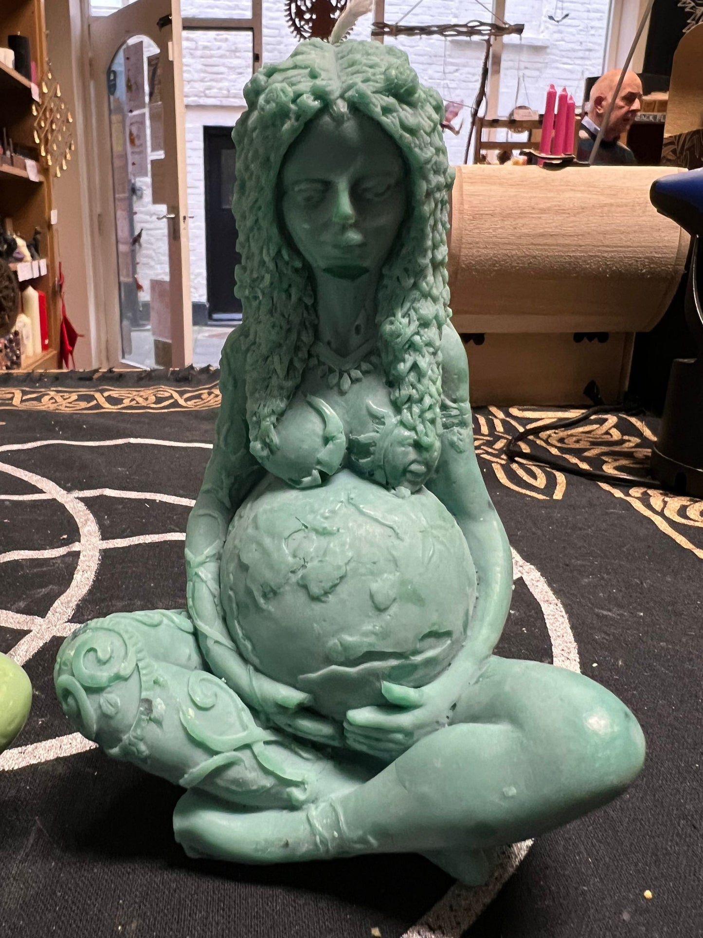 Gaia Candle | Mother Earth Pillar Candle | Two scents | Altar Candles | 15cm