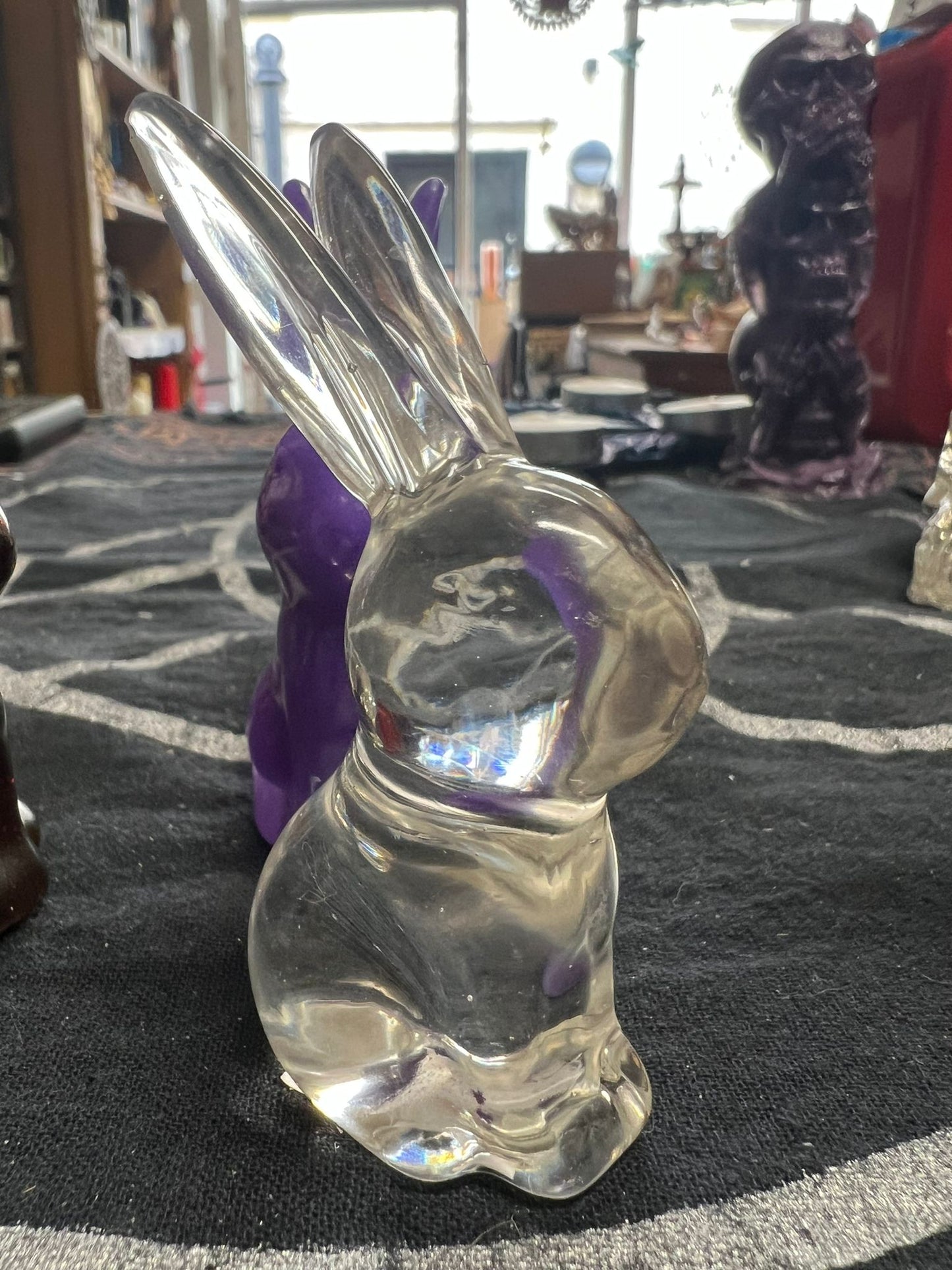 Hare Ring Holder | Hare Figurine | Resin Figurine | Altar Piece | Jewellery Holder | Rabbit Figurine