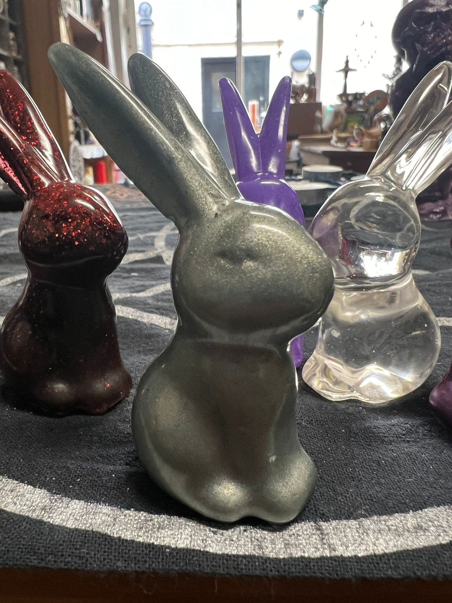 Hare Ring Holder | Hare Figurine | Resin Figurine | Altar Piece | Jewellery Holder | Rabbit Figurine