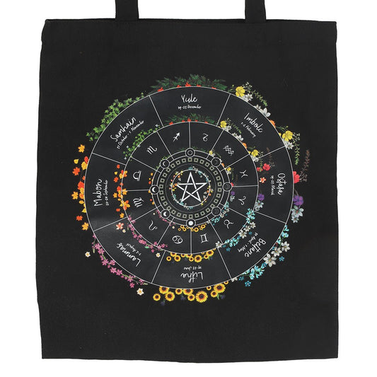 Wheel of the Year Polycotton Tote Bag | Pagan | Witchy Gift | Sabbats