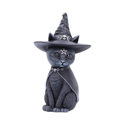 Purrah Witches Hat Occult Cat Figurine | Black Witch Cat Decorative Ornament | 13.5cm | Cult Cuties
