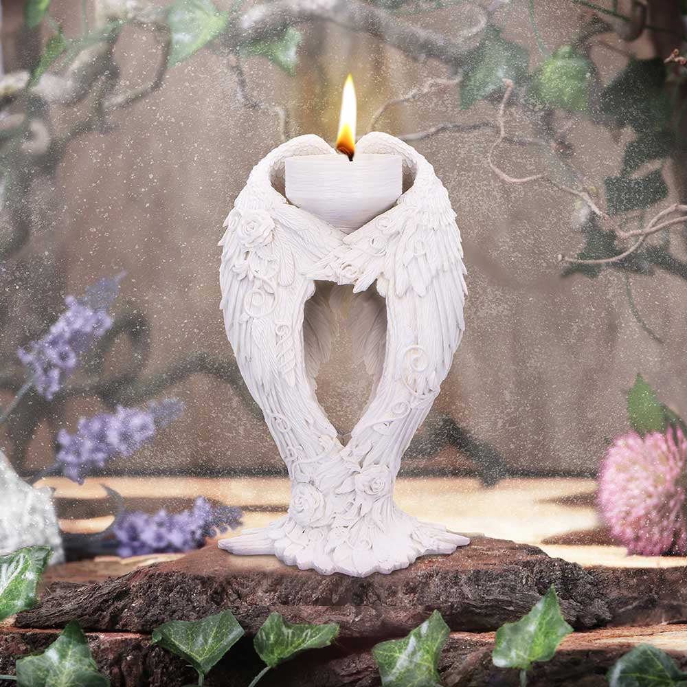 Angel Wings Tea Light Holder | 17cm | Love and Light