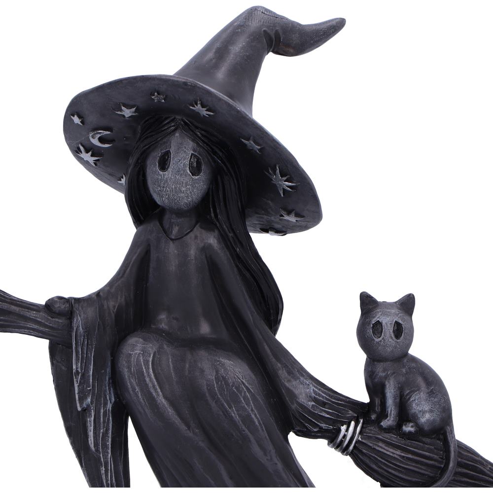 Little Souls | Beam Witch on Broom Figurine | 15cm | Witch Figurine | Nemesis Now