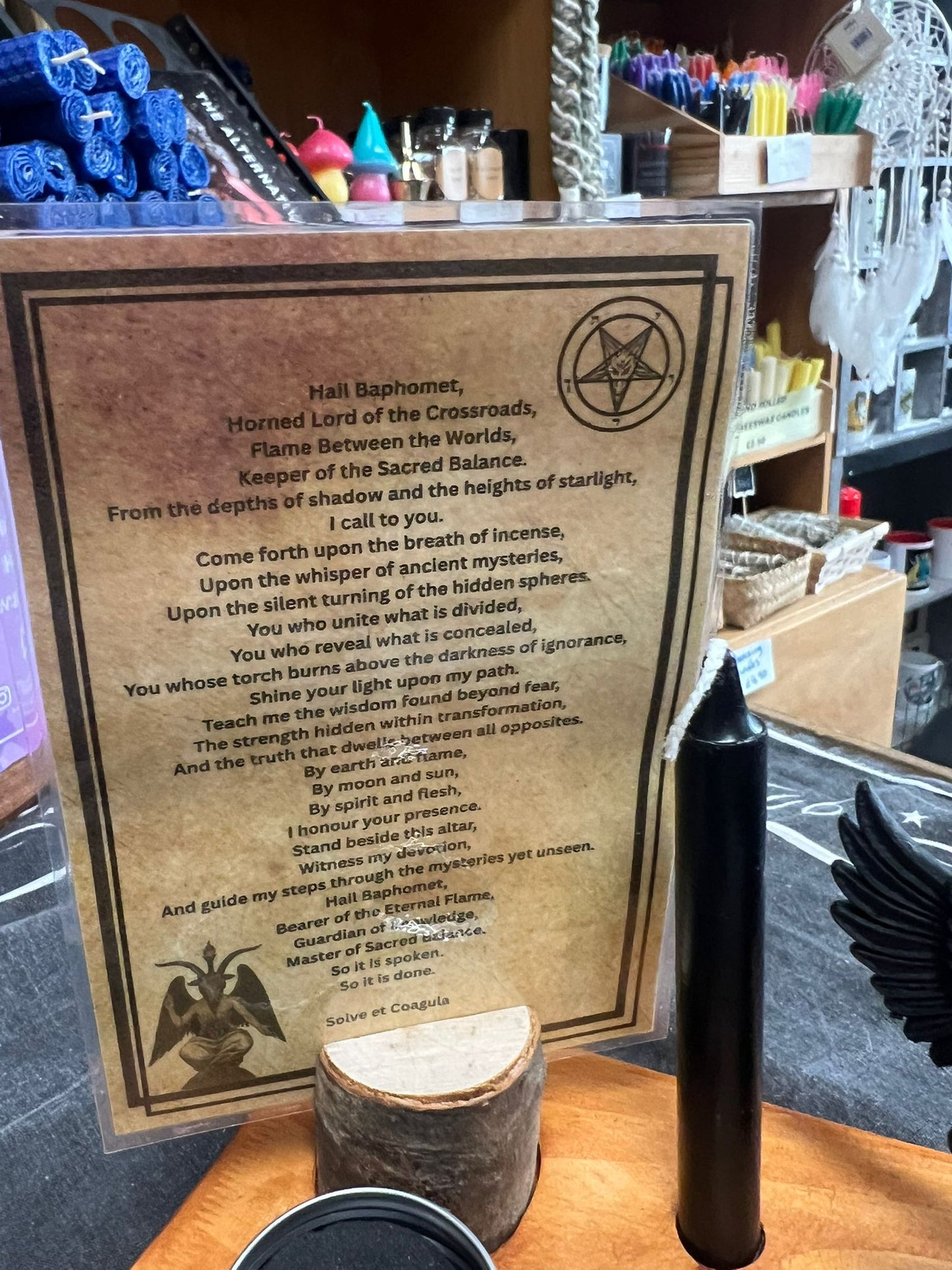 Baphomet Starter and Travel Altar Kit | Portable Witchcraft Ritual Set | Pagan Deity Kit