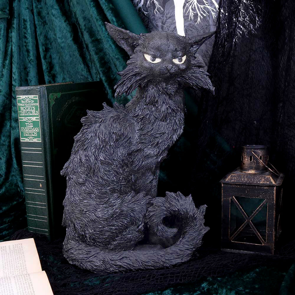 Black Cat Witches Familiar Figure Salem | Two Sizes | Nemesis | Goth Decor | Familiar