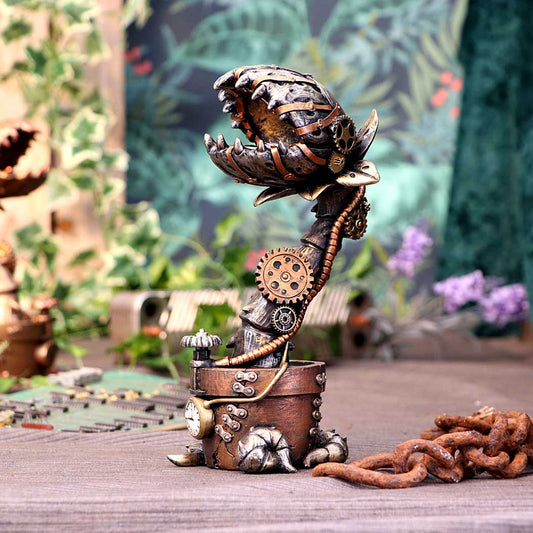 Cogwork Carnivore Venus Fly Trap Figurine | 24.3cm | Flesh Eating Plant Figurine