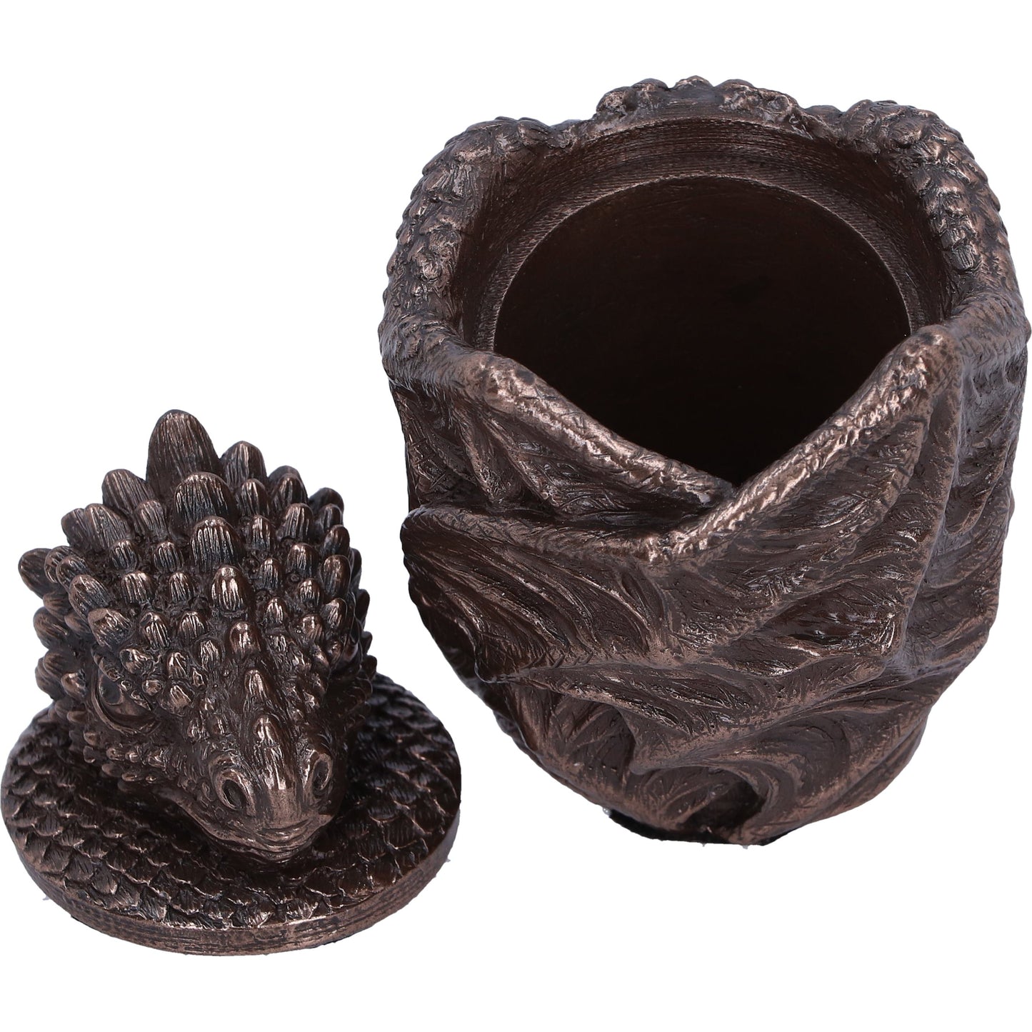 Bronze Dragon Snuggle Box | 9cm | Jewellery Box | Keepsake Box | Goth Decor