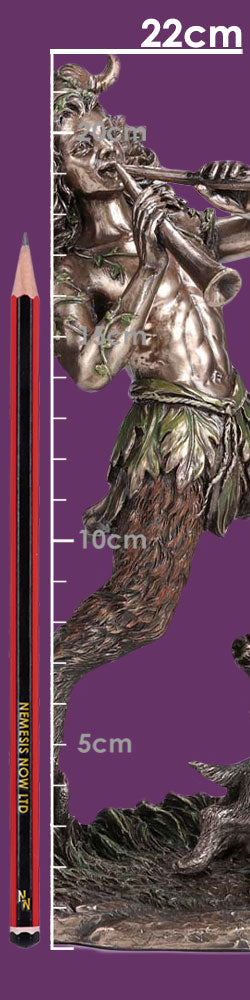 Satyr Nature Spirit Bronze Figurine | 21.5 cm | Greek Mythology | Druid