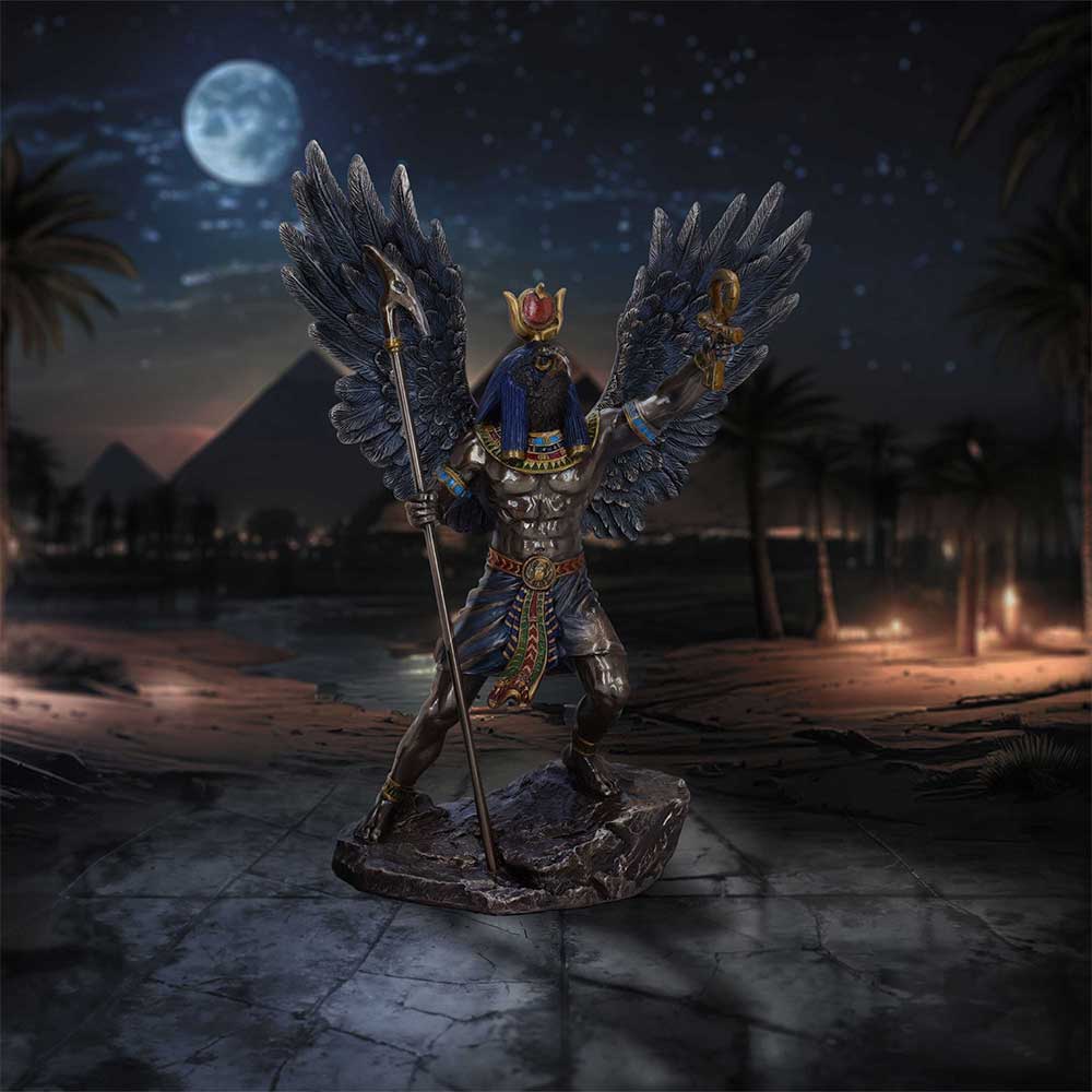 Ra God of the Sun Figurine | 26.2cm | Egyptian | Mythology | Collectable | Altar |