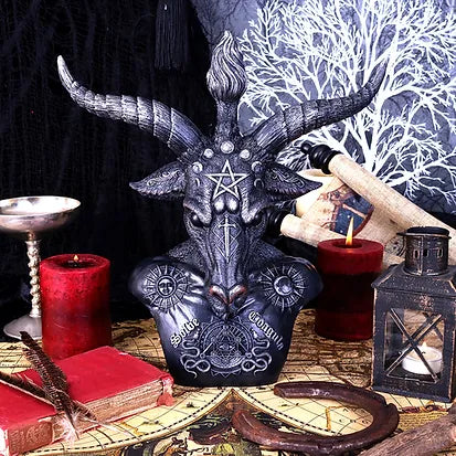 Baphomet Bust Black | 33.5cm | Baphomet Figurine | Altar Piece