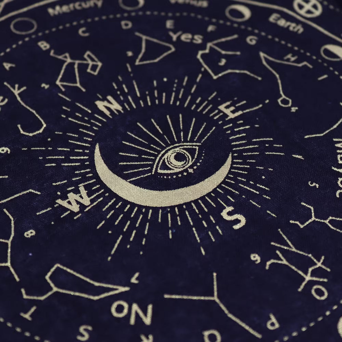 Pendulum Divination Cloth | Black & Gold | Fortune Telling