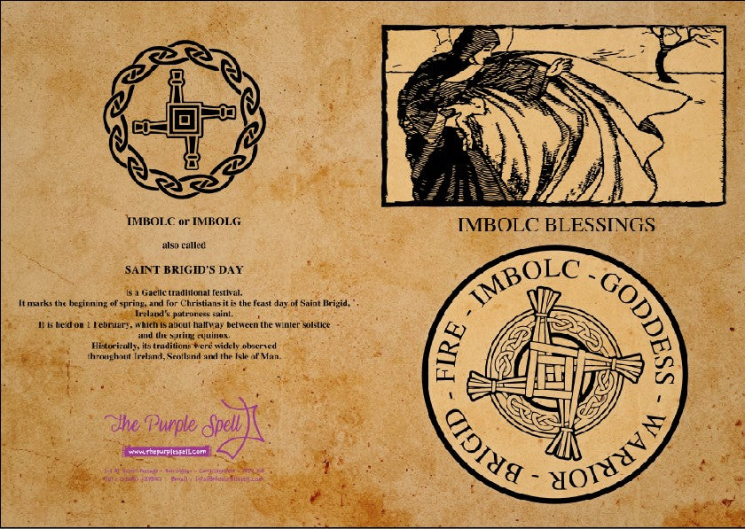 Imbolc | Imbolc Blessings | St Brigid Day | Traditional | Greeeting Card |