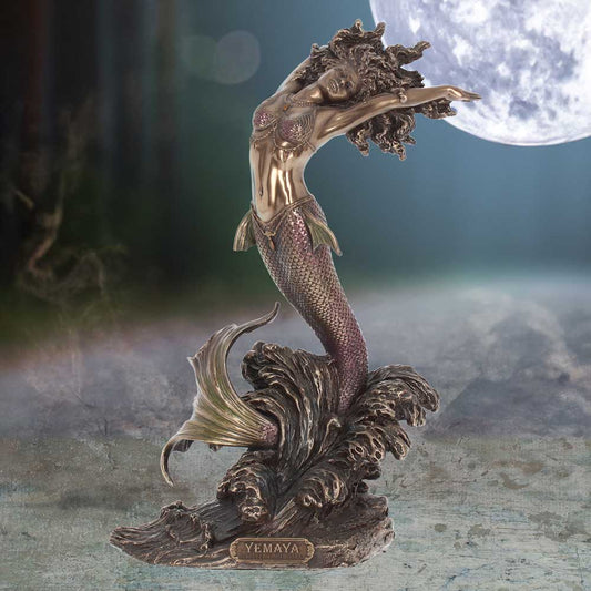 Yemaya Goddess of Water | Figurine Bronze Mermaid Ocean Ornament | 27cm | Nemesis Now