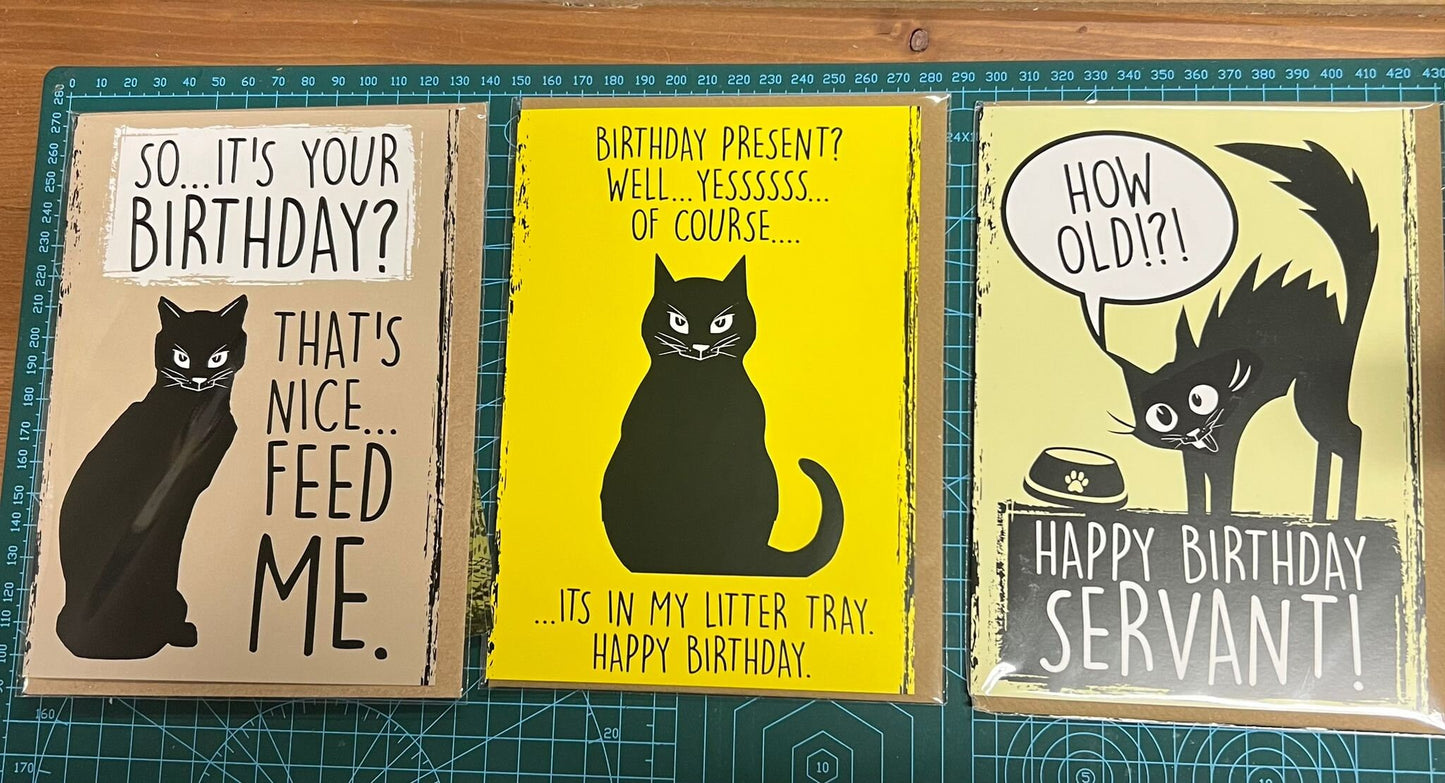 Cat Birthday Card Bundle | Crazy Cat Lady | GreetingCard | Cattitude