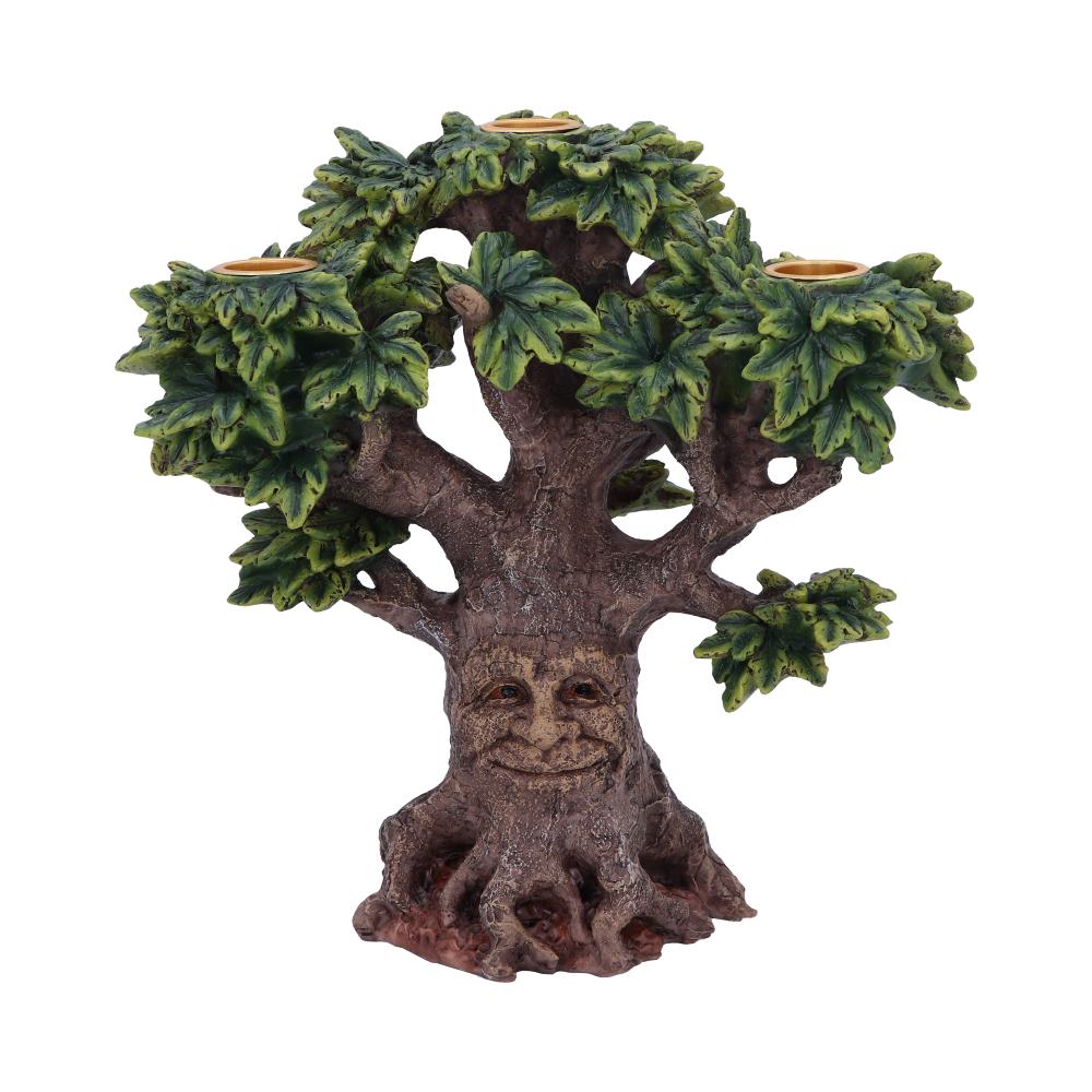 Forest Flame Candle Holder | Tree Spirit Green Man Ornament  21.5cm